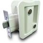 Entry Door Locks Latch Handle Deadbolt for RV Travel Trailers Black Universal(White)