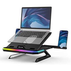 Jelly Comb RGB Laptop Stand, 9-Adjustable Height Laptop Riser, Air-Ventilation Laptop Holder for Notebook, Laptop, Tablet-S05A