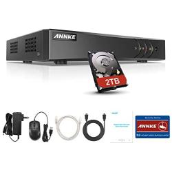 ANNKE Super HD 5MP Lite H.265+ 16-Channel DVR 5-in-1 Security Video Recorder with 2TB Hard Drive, Supports 24 IP Cameras for Home Business Surveillance, Remote Viewing, Motion Detection