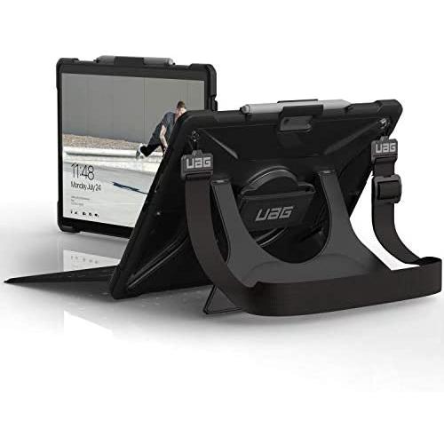 URBAN ARMOR GEAR UAG Microsoft Surface Pro X with Hand Strap & Shoulder Strap Plasma Feather-Light Rugged Ice Military Drop Tested Case
