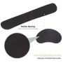 HAOCOO Ergonomic Keyboard Wrist Rest Pad and Mouse Pad Wrist Support Set with Non-Slip Backing Memory Form-Filled, Easy-Typing and Pain Relief for Gaming Office Computer Laptop(Black Gold Mix Marble)