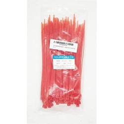 SYD Industrial Multi-Purpose Cable Ties (100 Piece) Self Locking Nylon Zip Ties (8'', Red)