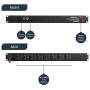 StarTech.com 8 Outlet Horizontal 1U Rack Mount PDU Power Strip for Network Server Racks - Surge Protection - 120V/15A - with 6 Ft Power Cord (RKPW081915), Black