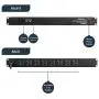 StarTech.com 8 Outlet Horizontal 1U Rack Mount PDU Power Strip for Network Server Racks - Surge Protection - 120V/15A - with 6 Ft Power Cord (RKPW081915), Black