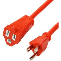 Amazon Basics 16/3 Vinyl Outdoor Extension Cord - Orange, 100 Foot