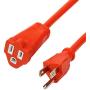 Amazon Basics 16/3 Vinyl Outdoor Extension Cord - Orange, 100 Foot