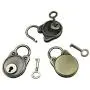 Hyamass 3pcs Vintage Antique Style Mini Archaize Padlocks Key Lock with Keys (Brass)