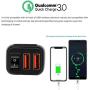 Motorcycle Charger SAE to USB Car Charger Adapter with Voltmeter, Dual USB Super Fast Charger,Auto Splitter Fast Charging for Smart Phone Tablet GPS Compatible with iPhone & Android (Blue Light)