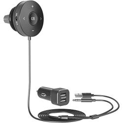 TaoTronics Bluetooth Car Kit, Bluetooth Receiver, Bluetooth 4.2 Hands-Free Audio Adapter (Built-in Microphone, CVC 6.0 Noise Cancellation, 3M Magnetic Base, Air Vent Clip, Dual 2.1A USB Car Charger)