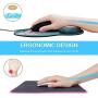 Marphe Mouse Pad with Wrist Support Green Pattern Headset Music Elephant Mousepad Non-Slip Rubber Gaming Wrist Rest Mouse Pads for Computers Laptop