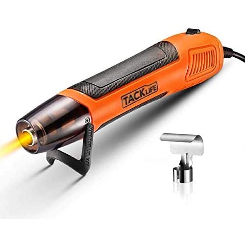 TACKLIFE Mini Heat Gun, 350W/662℉ Hot Air Gun with 6.56Ft Long Cable, Overheat Protection Light Heatgun for Epoxy Resin Crafts Shrink Wrapping Vinyl Wrap Wire Connectors Candle Making - HGP35AC