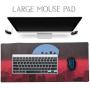 Imegny Extended Gaming Mouse Pad, Portable Keyboard & Mouse Mat with Stitched Edges + Non-Slip Rubber Base (type4 35.415.7Inch, 90x40 synthwavecity039)