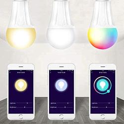 Smart Bulbs Smysen: Smart Light Bulb, Smart Bulb Alexa,810 Lumen, A19 LED Smart Home Light Bulb, Compatible with Alexa and The Google Assistant, No Hub Required 4-Pack