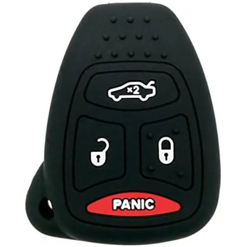 Coolbestda Key Fob Cover Keyless Remote Case Protector Accessories for Chrysler 200 300 PT Cruiser Dodge Charger Magnum Durango Jeep Grand Cherokee Commander Liberty OHT692427AA