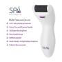 Spa Sciences VIVA Most Powerful Pedicure Tool Available-Professional Electronic Foot Smoothing Pedi Tool for Removing Hard, Dry, Cracked Skin/Calluses on Feet, Rechargeable-2 Treatment Heads Included