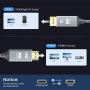DisplayPort to HDMI Cable,Capshi [4K UHD] Uni-Directional Nylon Braided Gold-Plated DP to HDMI Cord Display Port to HDMI Male Connector -6 Feet