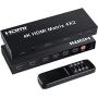 FERRISA 4x2 HDMI Matrix Switch,4 in 2 Out Matrix HDMI Video Switcher Splitter +Optical & L/R Audio Output,Support Ultra HD 4K x 2K,3D 1080P,Audio EDID Extractor with IR Remote Control & Power Adapter