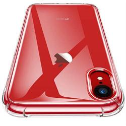 CANSHN Compatible with iPhone XR Case 6.1, Clear Protective Heavy Duty Case with Soft TPU Bumper [Slim Thin] Case - Crystal Clear