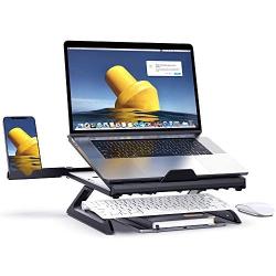 Laptop Stand, Adjustable Laptop Stand Riser, Foldable Desktop Notebook Holder Mount, Adjustable Eye-Level Ergonomic Design, Portable Laptop Riser for Computer PC Tablet Phone, Multi-Angle EURPMASK