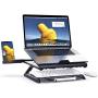 Laptop Stand, Adjustable Laptop Stand Riser, Foldable Desktop Notebook Holder Mount, Adjustable Eye-Level Ergonomic Design, Portable Laptop Riser for Computer PC Tablet Phone, Multi-Angle EURPMASK