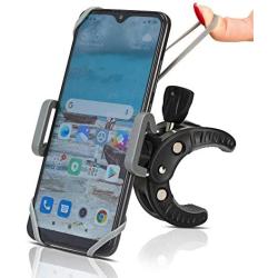 Stroller Cell Phone Holder Mount-Universal Clamp, Also for Bike, Boat, Golf and Grocery Cart, Fits Apple iPhone, Samsung Galaxy, Google Pixel, LG, HTC, Moto, All Smartphones