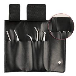 Lash Eyelash Extension Tweezers Set,Cuckoo 5 Pcs Straight and Curved Volume Lash Tweezers For Eyelash Extensions-Professional Stainless Steel Precision Tweezers Set,Lash Extension Supplies
