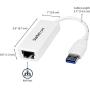 StarTech.com USB 3.0 to Gigabit Ethernet Network Adapter - 10/100/1000 NIC - USB to RJ45 LAN Adapter for PC Laptop or MacBook (USB31000SW),White