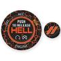 ToolEpic for Dodge Ram 1500 Challenger Charger Durango Accessories 2015-2021 - Engine Start Stop Button Overlay Go Mango Sticker Emblem - Push to Release Hell Badge Unique Style - Perfect for Decals