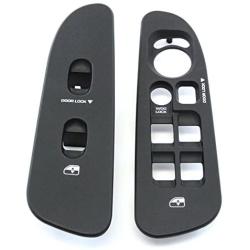 Red Hound Auto Replacement Power Window Bezel Set compatible with Dodge Ram Driver & Passenger Side Dark Gray