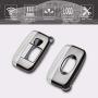 TANGSEN Key Fob Case for JAGUAR F-PACE F-TYPE XE XF XFR XJ for LAND ROVER RANGE ROVER DISCOVERY EVOQUE LR2 LR4 SPORT 5 Button Keyless Entry Remote Metallic Grey Luster ABS Transparent Plastic