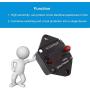 wohhom Hi-Amp 100Amp Circuit Breaker 12V-32V DC Waterproof, 20-300A Fuse Inverter with Manual Reset Button for Auto Truck RV Marine, Panel Mount (100A)