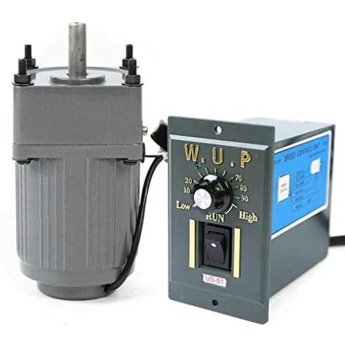 110v 15w Ac Gear Motor Electric Single-phase Motor Gear Motor Electric Variable Speed Adjustable Controller Governor Adjustable Speed Controller Rated Speed 0-270 RPM (Reduction ratio: 1:5)