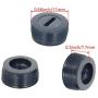 Fielect Carbon Brush Holder Caps 17mm O.D. 7.7mm Thickness Motor Brush Cover Plastic Fitting Thread Black 2Pcs