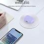Miracase Upgrade Cover for Airpods Pro Case, Triple Layer Protective Liquid Silicone Case for AirPods Pro Charging Case, 2019 Release LED Visible Shockproof Soft Skin Friendly Silicone Case (Purple)