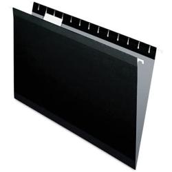 Reinforced Hanging File Folders, Legal, Black, 25/Box
