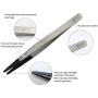 BES Precision ESD Stainless Steel Replaceable Tweezers for Electronics Laboratory Work BST-2A