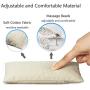 Keyboard Wrist Rest and Ergonomic Mouse Pad Set, Washable Keyboard Mouse Wrist Support Pad Bean Bag for Carpal Tunnel, Office Workers, Massage Ergobeads & Cotton Fabric, White