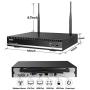 Home Security Camera System Wireless Surveillance NVR Kit with 8CH NVR 4Pcs 1080P 1-Way Audio Night Vision Remote View Motion Detection Waterproof with 1TB Hard Drive