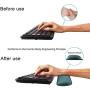 Holilife Keyboard Wrist Rest Pad and Wrist Support Mouse Pad, Ergonomic Design Memory Foam Pad for Pain Relief and Non-Slip Rubber Base Set for Home Office Laptop Computer Gaming, Elephant