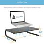 Monitor Stand Riser with Vented Metal for Computer, Laptop, Desk, Printer with 14.5 Platform 4 Inch Height