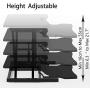 ZHU CHUANG Stand Up Desk Standing Desk Converter Gas Spring Sit Stand Desk Workstation Sit to Stand Desk Riser (Black 1)