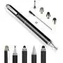 Penyeah Stylus Pen, 4 in 1 Disc Stylus Pens for Touch Screens, High Precision and Sensitivity Universal Capacitive Stylus, Stylist for Tablets,iPhone,iPad,Laptops with 4 Replacement Tips - Black