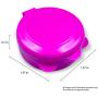 3 Pack - Open Lid Round Pill Box Organizer Pocket Small case Holder,Daily containers. Medicine Holder, Ideal for Medication, Vitamin, Supplement, Perfect Travel