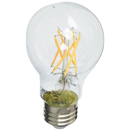 Feit Electric A1960/CL/LED/2 Electric Non-Dimmable Led Bulb, 60 W, 120 Vac, 800 Lumens, 2700 K, Cri >80, Clear, product specific, 2-pack