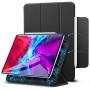 ESR Rebound Magnetic Smart Case for iPad Pro 12.9'' 2020 & 2018, Convenient Magnetic Attachment [Supports Pencil Pairing & Charging] Smart Case Cover, Auto Sleep/Wake Trifold Stand Case - Black