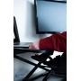 Amer EZriser36 Height Adjustable sit/Stand Desk Computer Riser, Dual Monitor Capable, 37.5'' Wide with Keyboard Tray - Black Finish
