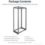 StarTech.com 42U Open Frame Server Rack - 4 Post Adjustable Depth (22'' to 40'') Network Equipment Rack w/ Casters/Levelers/Cable Management (4POSTRACK42),Black