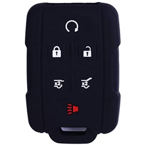 WERFDSR Sillicone key fob Skin key Cover Remote Case Protector Shell for 2015 2016 Suburban Tahoe GMC Yukon Smart Remote black WERFDSR Sillicone key fob Skin key Cover Remote Case Protector Shell for 2015 2016 Suburban Tahoe GMC Yukon Smart Remote black