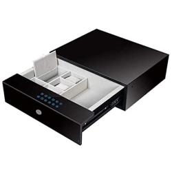 Mgo Drawer Safe Fingerprint Safe Fingerprint Cabinet Lock Smart Electronic USB Charging Biometric Lock Furniture Drawer Lock Suitable for Home Office (Size : A)