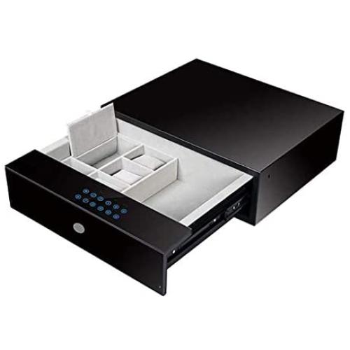 Mgo Drawer Safe Fingerprint Safe Fingerprint Cabinet Lock Smart Electronic USB Charging Biometric Lock Furniture Drawer Lock Suitable for Home Office (Size : A)